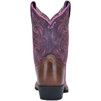 Dan Post Children's Majesty Cowboy Boots - Brown/Purple #4