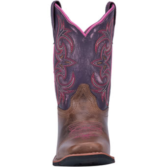 Dan Post Children's Majesty Cowboy Boots - Brown/Purple #5