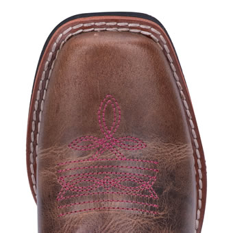 Dan Post Children's Majesty Cowboy Boots - Brown/Purple #6
