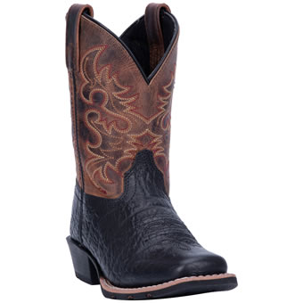 Dan Post Youth's Little River Cowboy Boots - Black/Brown #1
