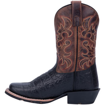 Dan Post Youth's Little River Cowboy Boots - Black/Brown #3