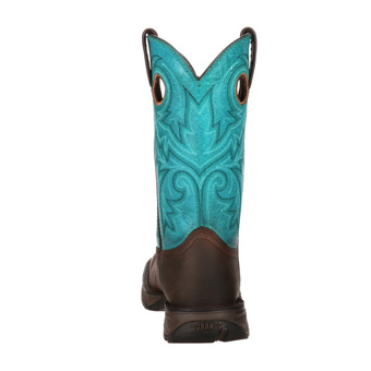 Lady Rebel by Durango Women's Bar None Western Work Boot - Brown/Turquoise #2