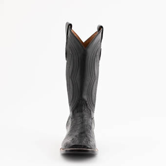 Ferrini Men's Dakota Genuine Caiman Square Toe Western Boots - Black #4