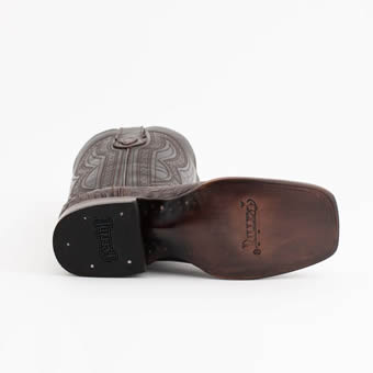 Ferrini Men's Dakota Genuine Caiman Square Toe Western Boots - Brown #6
