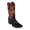 Ferrini Men's Cowhide Square Toe Western Boots - Black/Rust