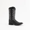 Ferrini Men's Caiman Crocodile Print Square Toe Western Boots - Black