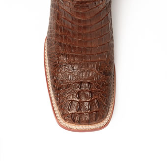 Ferrini Men's Caiman Hornback Print Western Boots - Sport Rust #3