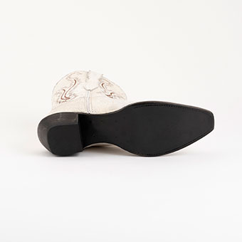 Ferrini Ladies Molly Ankle Zip Boot - Distressed White #6