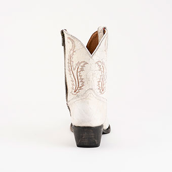 Ferrini Ladies Molly Ankle Zip Boot - Distressed White #4