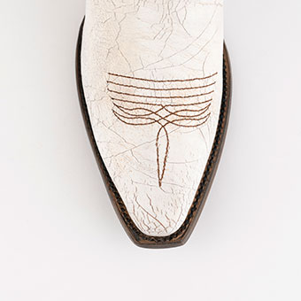 Ferrini Ladies Molly Ankle Zip Boot - Distressed White #5