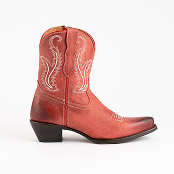 Ferrini Ladies Molly Ankle Zip Boot - Red #2