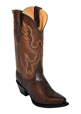 Ferrini Taylor Taylor Exotic Teju Lizard Cowgirl Boots - Chocolate