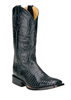 Ferrini Ladies Lizard Square Toe Western Boots - Black