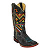 Ferrini Ladies Aztec Cowgirl Boots - Black/Teal