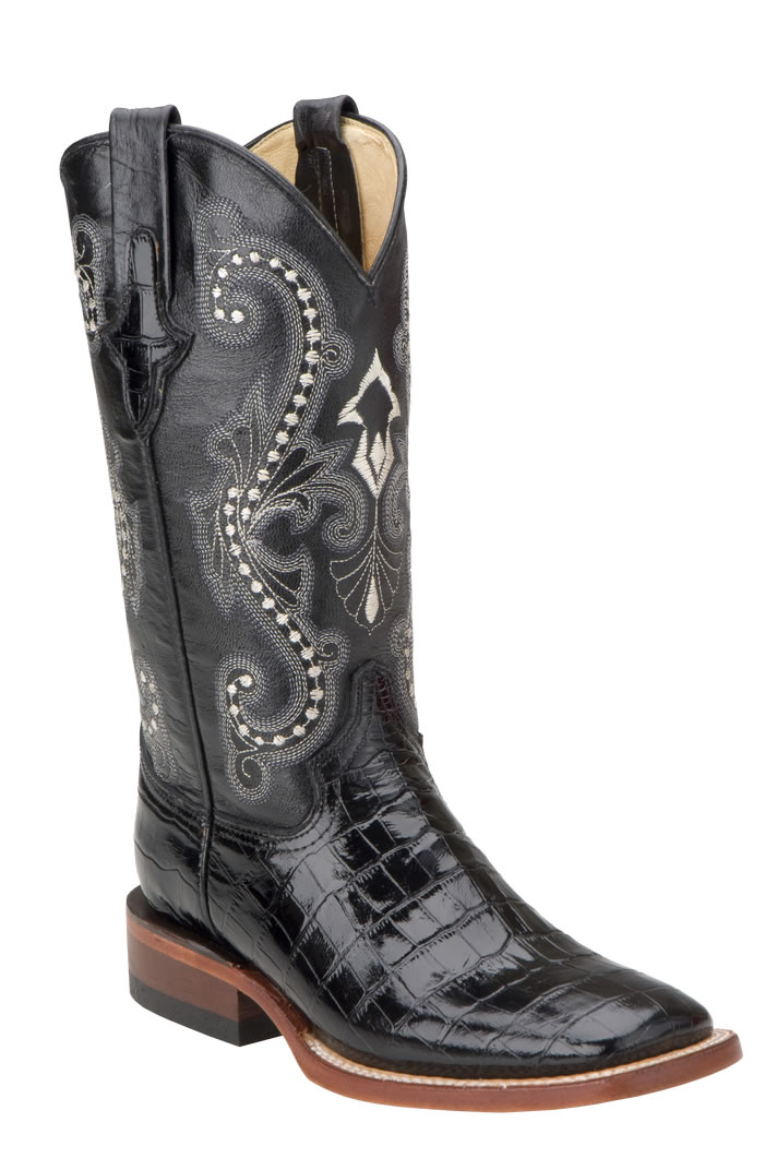 black alligator cowboy boots