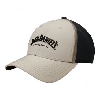 Jack Daniel's Structured Nylon Ball Cap - Khaki/Black #1