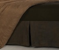 Faux Leather Bedskirt - Dark Brown