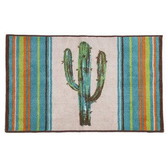 Serape Colorful Cactus Kitchen/Bath Rug