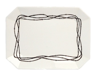 Rustic Barbed Wire Serving Platter