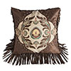 Jacquard Square Pillow w/Fringe