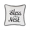 "Bless This Nest" Embroidery Throw Pillow