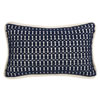Prescott Rope Embroidery Pillow - Navy
