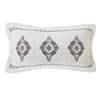 Embroidered Lace Design Pillow - Grey