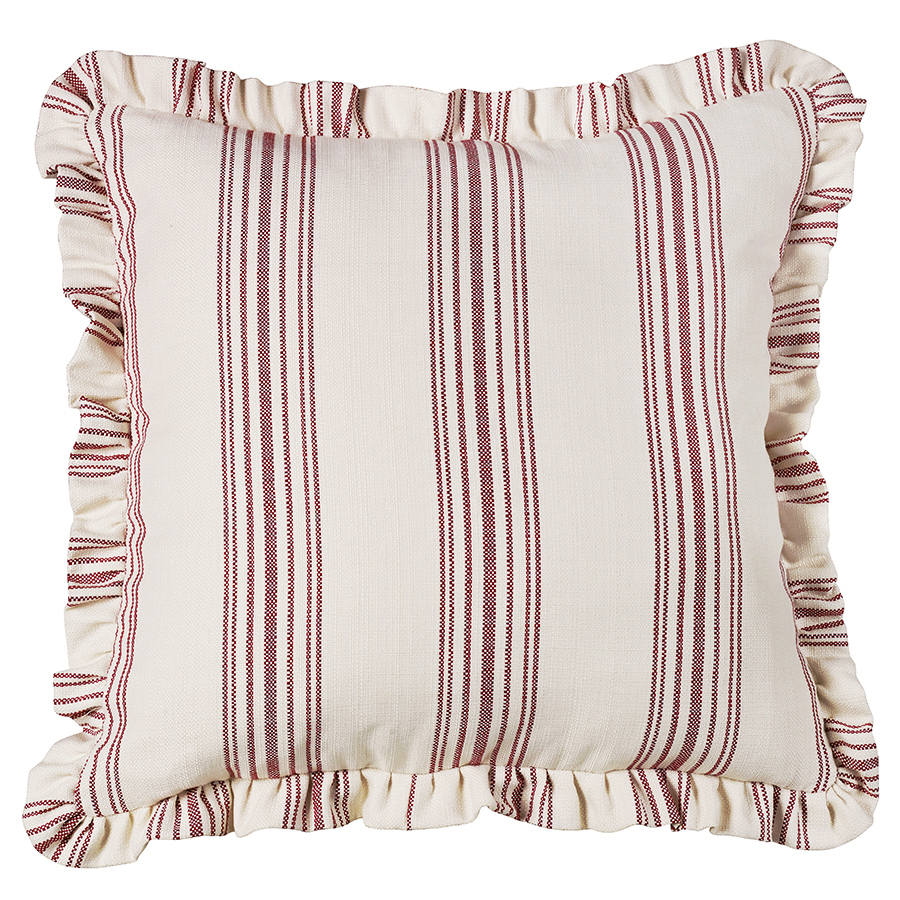 Pungo Ridge Bandera Striped Euro Sham Red/Vintage White, Bandera