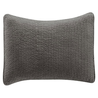Stonewashed Cotton Quilted Velvet Pillow Sham - 9 Colors #3