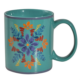 Bonita Mug and Coaster 8-Piece Set - Turquoise #3