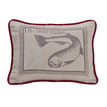 Printed Trout Pillow