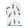 Tossed Feather Printed Oven Mitts