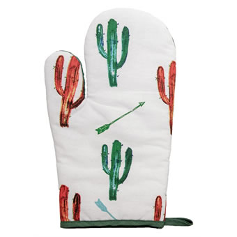 Colorful Cactus Printed Oven Mitts