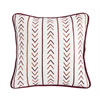 Solace Embroidered Throw Pillow W/Stripes