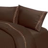 350 Thread Count Embroidered Barbwire Sheet Set - Chocolate
