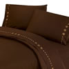 350 Thread Count Embroidered Star Sheet Set - Chocolate