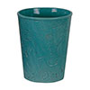 Savannah Ceramic Bathroom Wastebasket - Turquoise