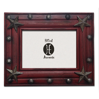 Rustic Distressed Wood Frame - Red
