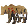 Bear "Life is Better at the Cabin" Rustic Wall Art