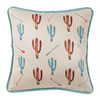 Serape Cactus Embroidered Throw Pillow
