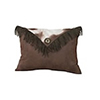 Fringed Ultra Suede Envelope Pillow w/ Cowhide Flap