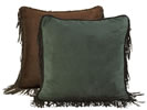 Las Cruces Embroidered Turquoise & Copper Faux Suede Euro Sham