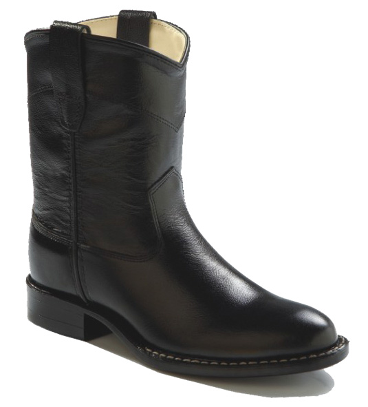 Old West Kid/'s Black Roper Boots 4110