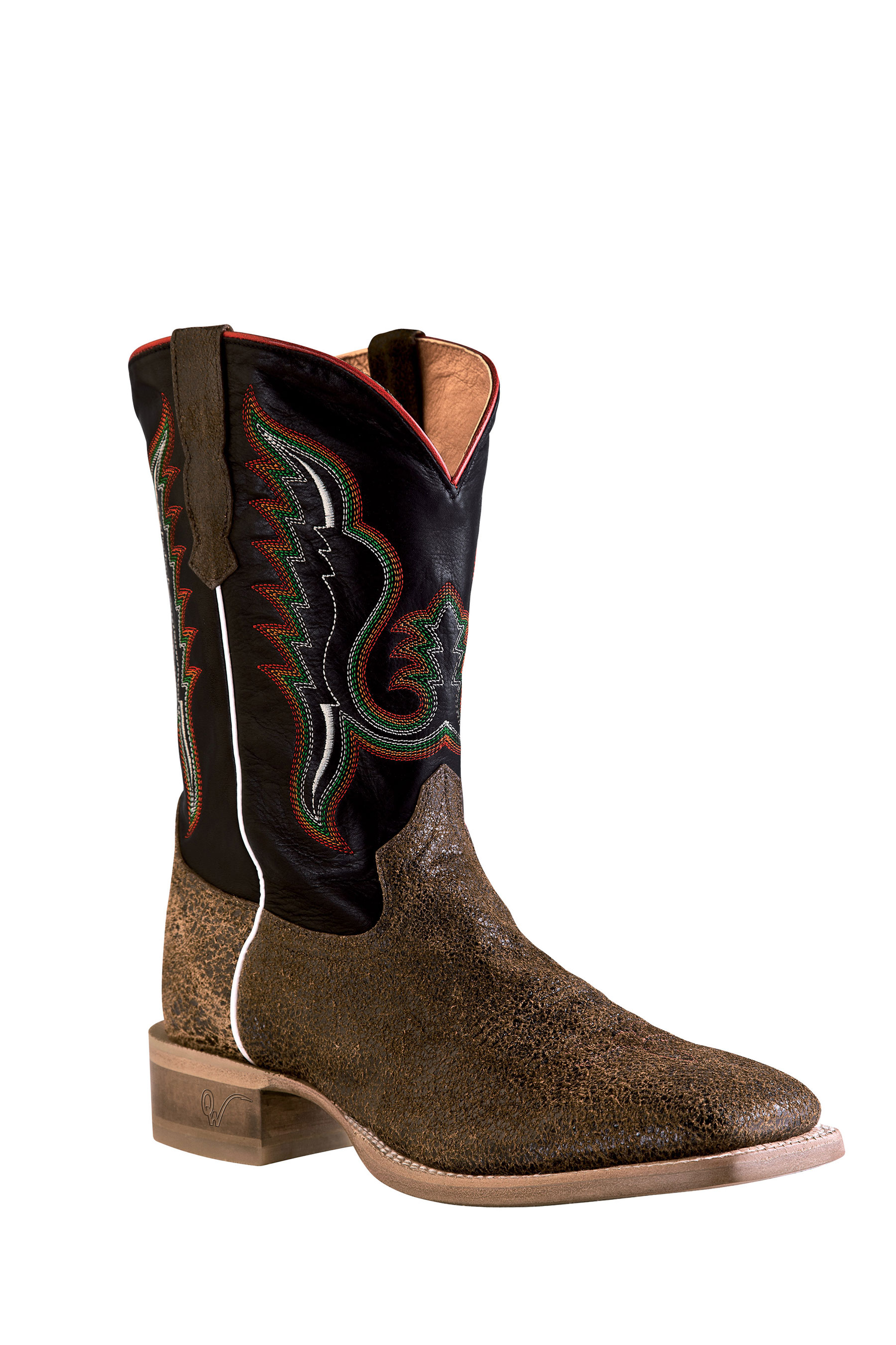 Pungo Ridge Old West Outlaw Men's Square Toe Boots Brown/Black