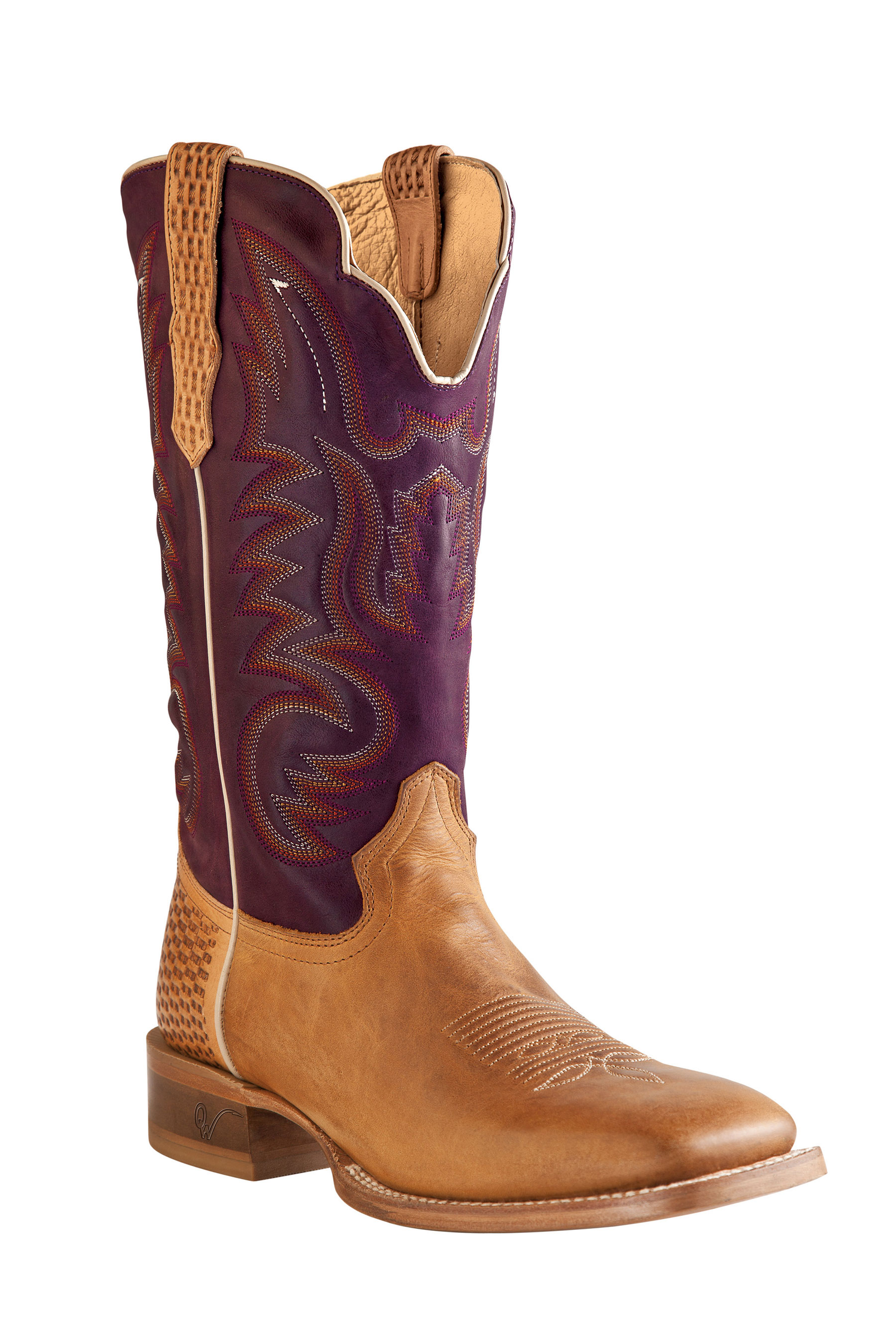 Pungo Ridge - Old West Outlaw Mens Square Toe Boots - TanGrapewood 