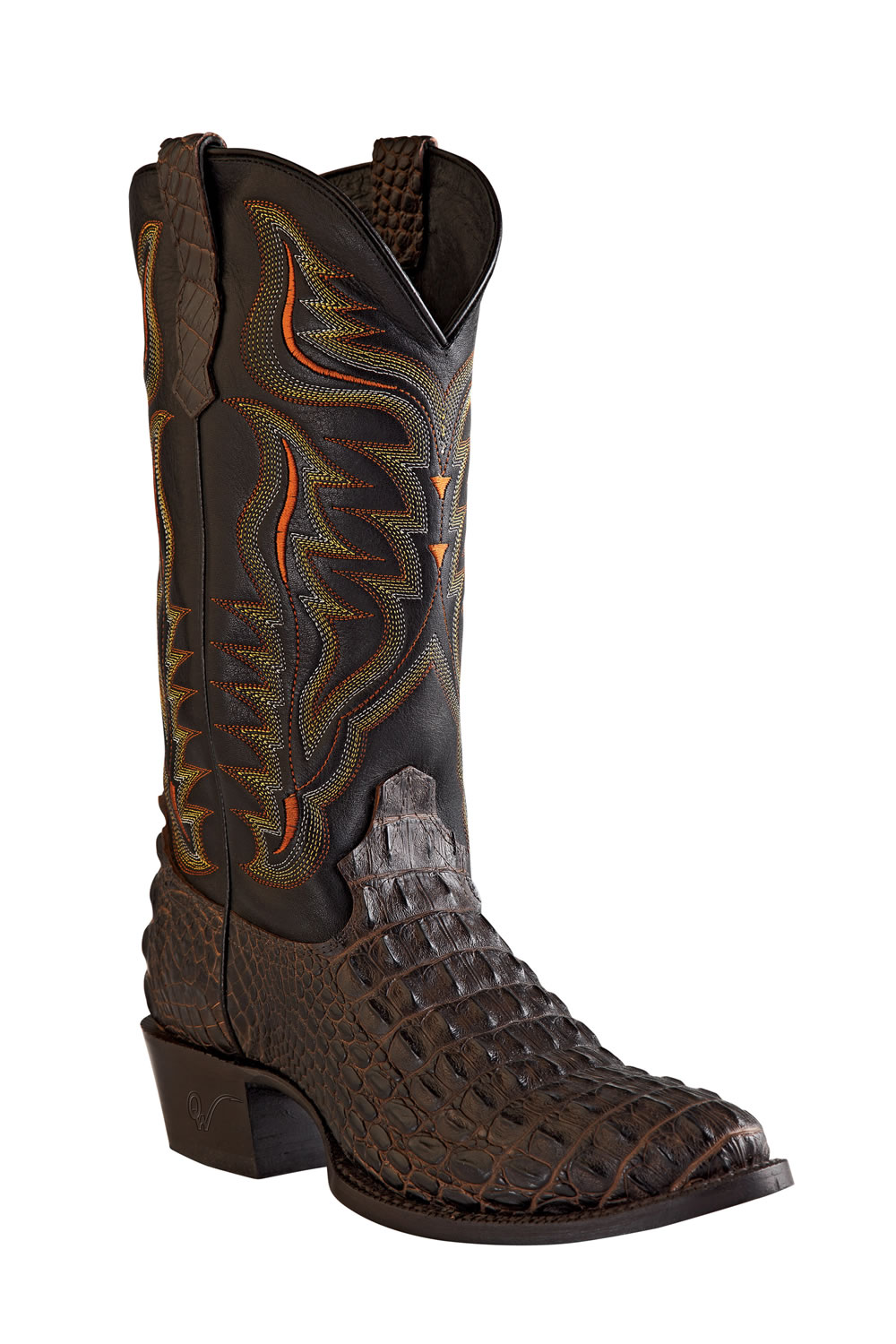 Pungo Ridge - Old West Outlaw Men's Hornback Caiman Print Boots - Brown ...