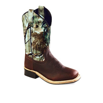 Old West Children's Goodyear Welted Boots - Brown/Camo