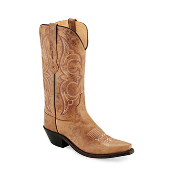 Old West Ladies Fashion Wear Boots - Cactus Tan