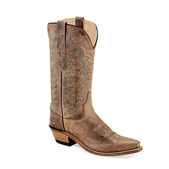 Old West Ladies Fashion Wear Boots - Cactus Brown