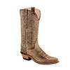 Old West Ladies Fashion Wear Boots - Cactus Brown